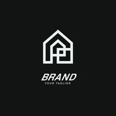 real estate logo template design vector