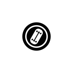 Skateboard vector template icon design