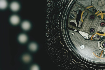 Old pocket watch from the back