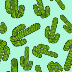 cactus vector  pattern seamless background , for wrapping paper, greeting cards, posters, invitation