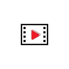 Video logo template vector icon design