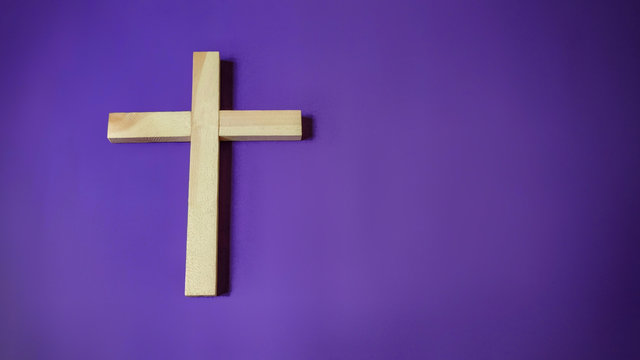 cross on purple background