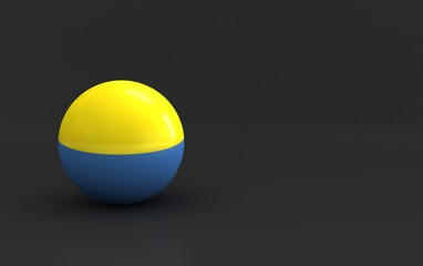 flag. 3d render of international flagball. ukaind flag.