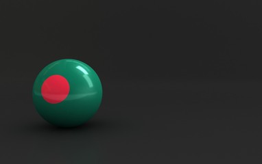 flag. 3d render of international flagball. bangladesh flag.