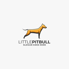 Vector Logo Illustration American Bulldog Mascot Cartoon Style