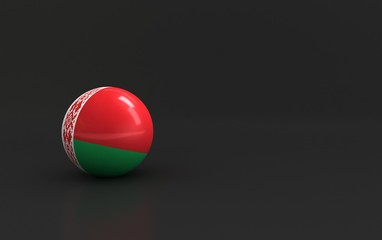 flag. 3d render of international flagball. belarus flag.