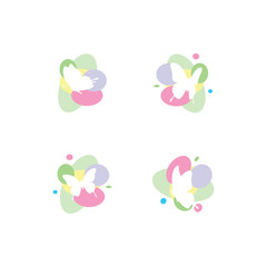 butterfly abstract color background logo