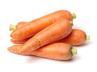 Fresh carrot on a white background