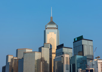 Fototapeta na wymiar Skyscraper in downtown of Hong Kong city