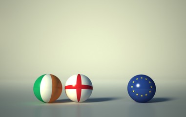 european union flag. 3d render of european flagball. world flag ball with modern background.