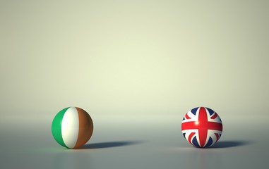 european union flag. 3d render of european flagball. world flag ball with modern background.