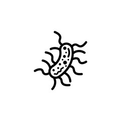 Fototapeta premium Microbe vector icon on a white background.