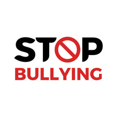 Stop Bullying Poster. Isolated Vector Illustration