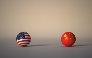 united states flag. 3d render of usa flagball. world flag ball with modern background.