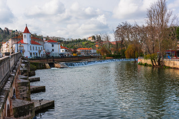 Beautiful views of the falls  - Magnificent views of Nabao  River in Tomar,Portugal.Tomar is situated on the banks of the Nabao river.