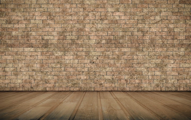 room with brick wall