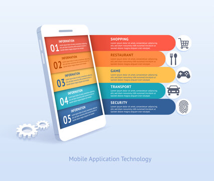 Mobile application technology vector illustrations.