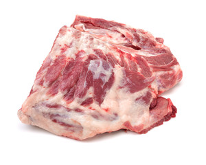 Pork ribs on white background