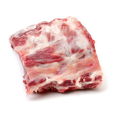 Pork ribs on white background