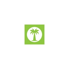 Palm tree summer logo template vector