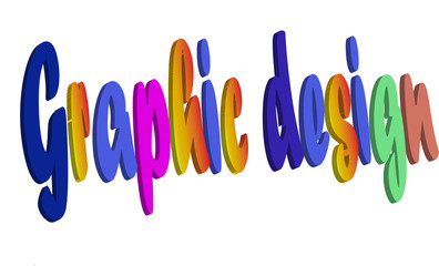palabra graphic desing en colores 