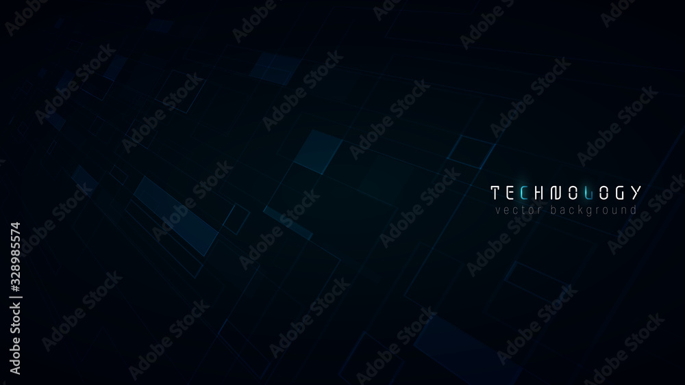 Canvas Prints modern black blue abstract circuit connection technology vector background,communication cyberspace 