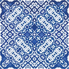 Ethnic ceramic tile in portuguese azulejo.