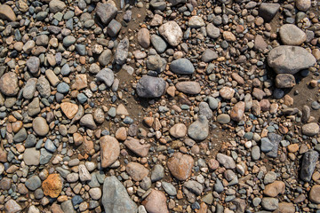 Pebble stone background. Sea Pebble. Beach stones. Natural background. Stone texture