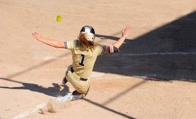 Baseball Player Sliding