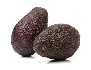 Avocado on a white background