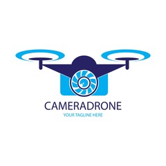 camera drone illustration logo vector