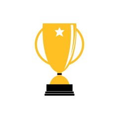 trophy illustration logo vector