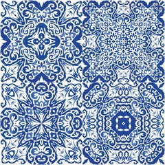 Decorative color ceramic azulejo tiles.