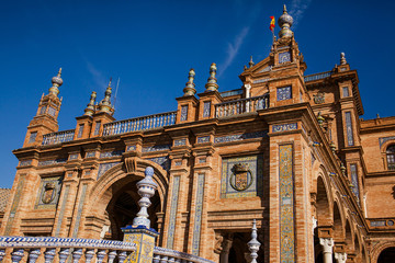 Fototapeta na wymiar Seville, Spain. Spanish Square Plaza de Espana