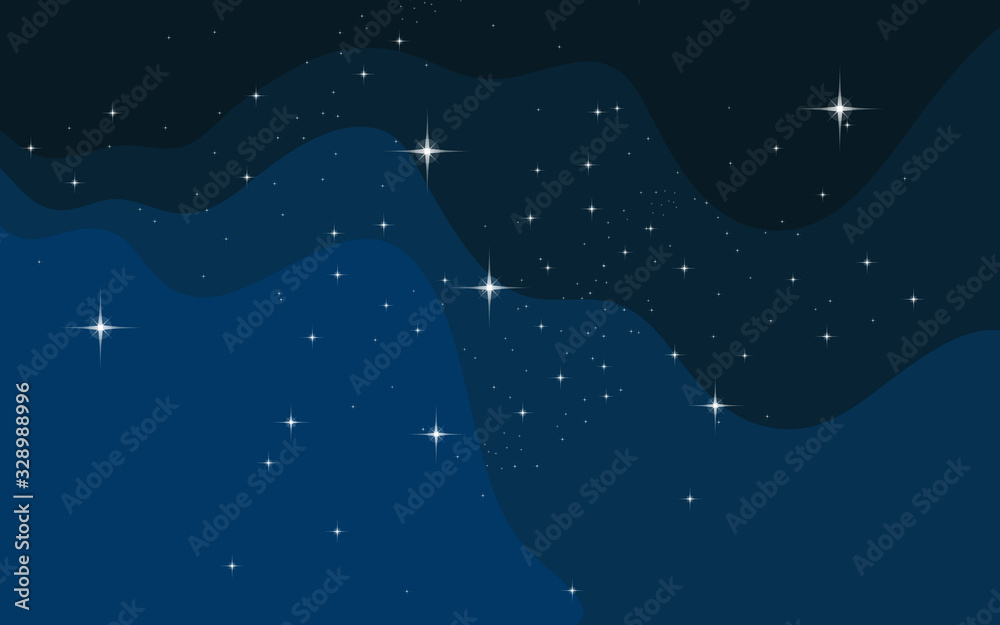 Sticker vector space background . cute flat style template with stars in outer space