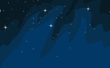 Fototapeta na wymiar Vector space background . Cute flat style template with Stars in Outer space
