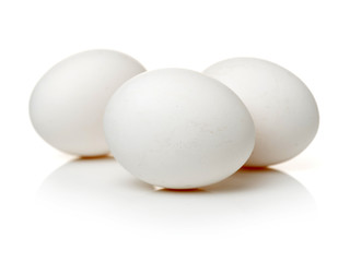 White egg - isolated on white background