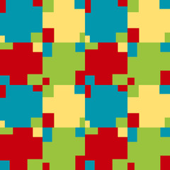 Pattern of square geometric vintage tone color for background, texture, backdrop, paper print, textile.