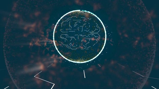 Human brain malfunction with glitch motion tecture around.