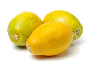 Papaya fruit isolated on a white background