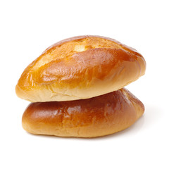 deciduous big kraftkorn bread on white background