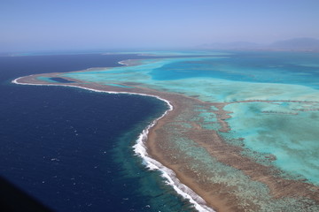Fototapeta na wymiar Aerial view of the Coral Sea