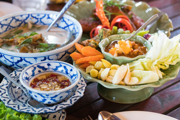 Fototapeta na wymiar variety of Thai food