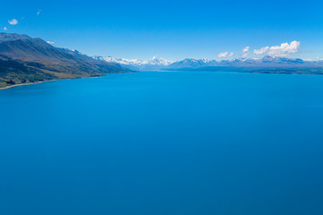 Naklejka na ściany i meble Landscape of Lake Pukaki, South Island, New Zealand