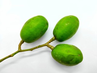 Spondias dulcis isolated on white background