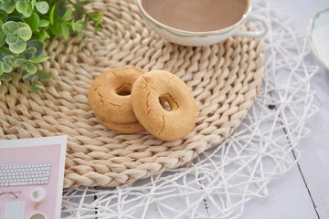 Danish butter biscuit, white butter biscuit, nutritious breakfast