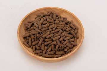 Pellets feed fish, it is an artistic food for cultivated the economic fish