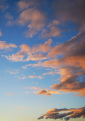 夕暮れ　空　雲　素材