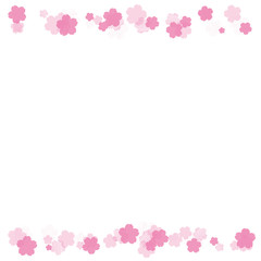 Fototapeta premium ピンクの桜を散らした線