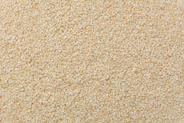 Sesame Seed background, many thousands of raw seeds, cooking ingredient. Delicious oilseed produce.